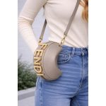 FENDI GRAPHY MINI HOBO FENDI LETTER NUDE SHOULDER BAG