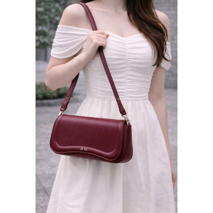 JW PEI JOY SHOULDER MAROON BAG