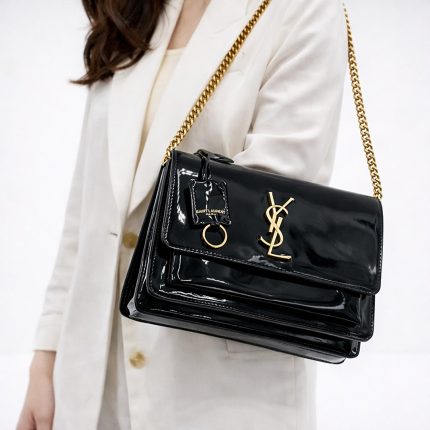 YSL SAINT LAURENT CROSS BODY BLACK SHOULDER BAG