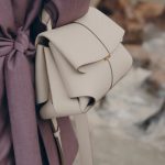 POLENE NUMERO DIX MEDIUM WHITE HANDBAG.