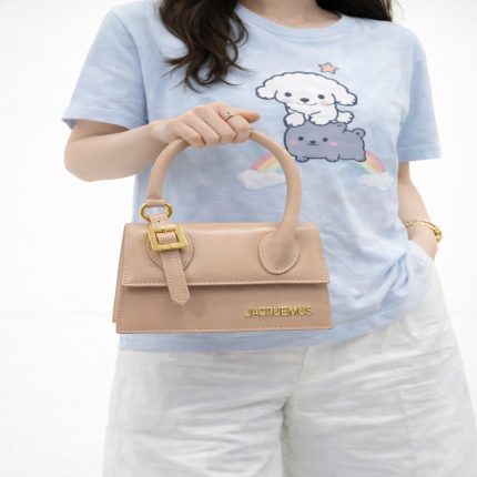 JACQUEMUS LE CHIQUITO MOYEN BOUCLE BEIGE BAG