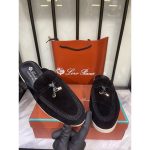 LORO PIANA BLACK SUMMER CHARM BABOUCHE LOAFER SUEDE - Image 2