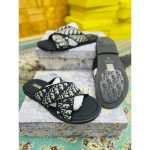 CHRISTIAN DIOR WHITE BLACK OBLIQUE ALIAS SANDAL - Image 6
