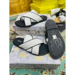 CHRISTIAN DIOR WHITE BLACK OBLIQUE ALIAS SANDAL - Image 5