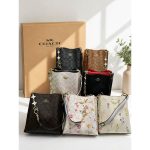 COACH BLACK MOLLIE TOWN BUCKET SIGNATURE CANVAS BAG - Image 2