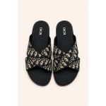 CHRISTIAN DIOR WHITE BLACK OBLIQUE ALIAS SANDAL