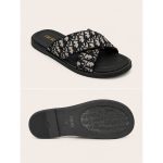 CHRISTIAN DIOR WHITE BLACK OBLIQUE ALIAS SANDAL - Image 3