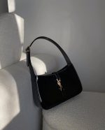 YSL SHINY CRUSH HANDBAG -BLACK