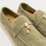 LORO PIANA MINT GREEN SUMMER WALK CASUAL BALLET LOAFERS - Image 2