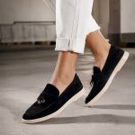 LORO PIANA BLACK SUMMER WALK CASUAL BALLET LOAFERS - Image 7