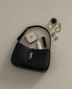 YSL SHINY CRUSH HANDBAG -BLACK