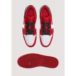 AIR JORDAN 1 LOW BULLS GYM RED BLACK WHITE - Image 2