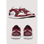 AIR JORDAN 1 LOW BURGUNDY WHITE GREY - Image 3