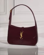 YSL SHINY CRUSH HANDBAG - MAROON - Image 3