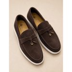 LORO PIANA CHOCOLATE BROWN SUMMER WALK CASUAL BALLET LOAFERS - Image 4