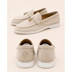 LORO PIANA GREY SUMMER WALK CASUAL BALLET LOAFERS - Image 2