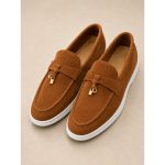 LORO PIANA TAN BROWN SUMMER WALK CASUAL BALLET LOAFERS - Image 5