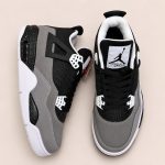NIKE AIR JORDAN RETRO 4 CEMENT GREY SHOES - Image 3