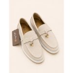 LORO PIANA GREY SUMMER WALK CASUAL BALLET LOAFERS - Image 4