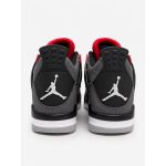 NIKE AIR JORDAN RETRO 4 GREY RED SHOES - Image 2