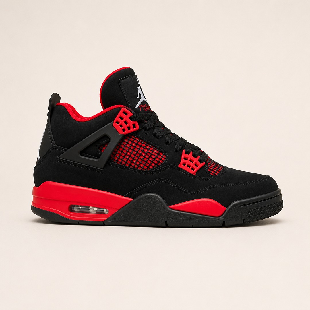 file_0000000072a471fb903c3e30a3e83b8f NIKE AIR JORDAN RETRO 4 THUNDER RED BLACK - Image 1