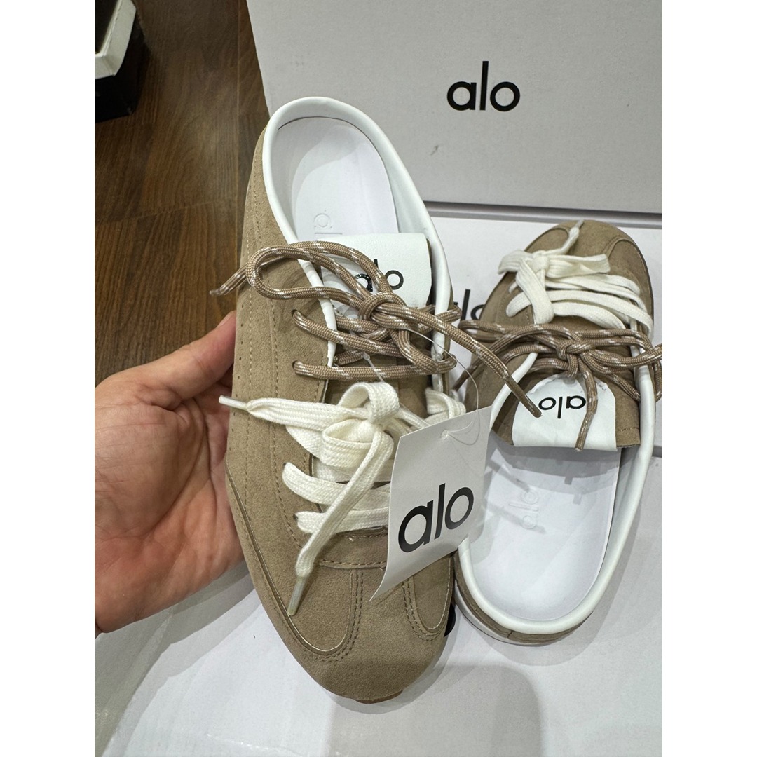 ALO SUNSET SNEAKER BEIGE MULE WOMEN