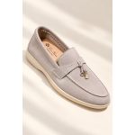 LORO PIANA MENS CHARM BEIGE LOAFER SUEDE - Image 4