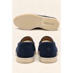 LORO PIANA MENS CHARM DEEP NAVY LOAFER SUEDE - Image 3