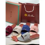 LORO PIANA SUEDE BOW FLAT SANDAL DUSTY PINK FOR WOMEN - Image 3