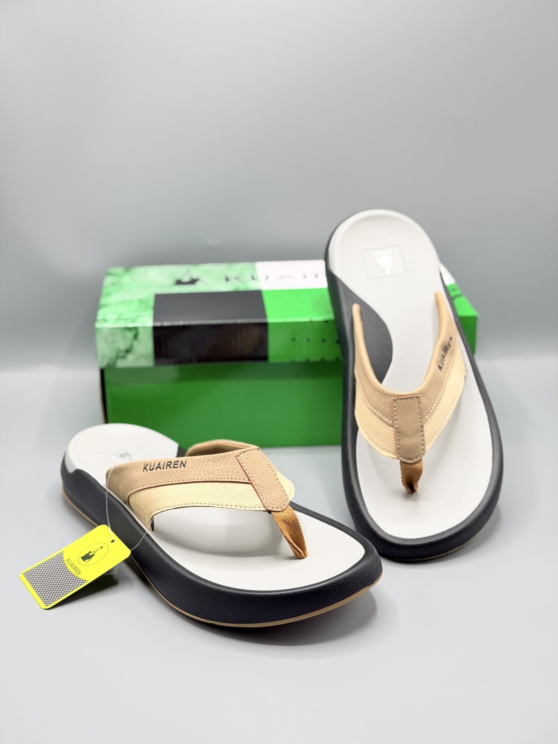 2026/10/1000776921.jpg Kuairen Slides β Beige ( with Box ) - Image 1