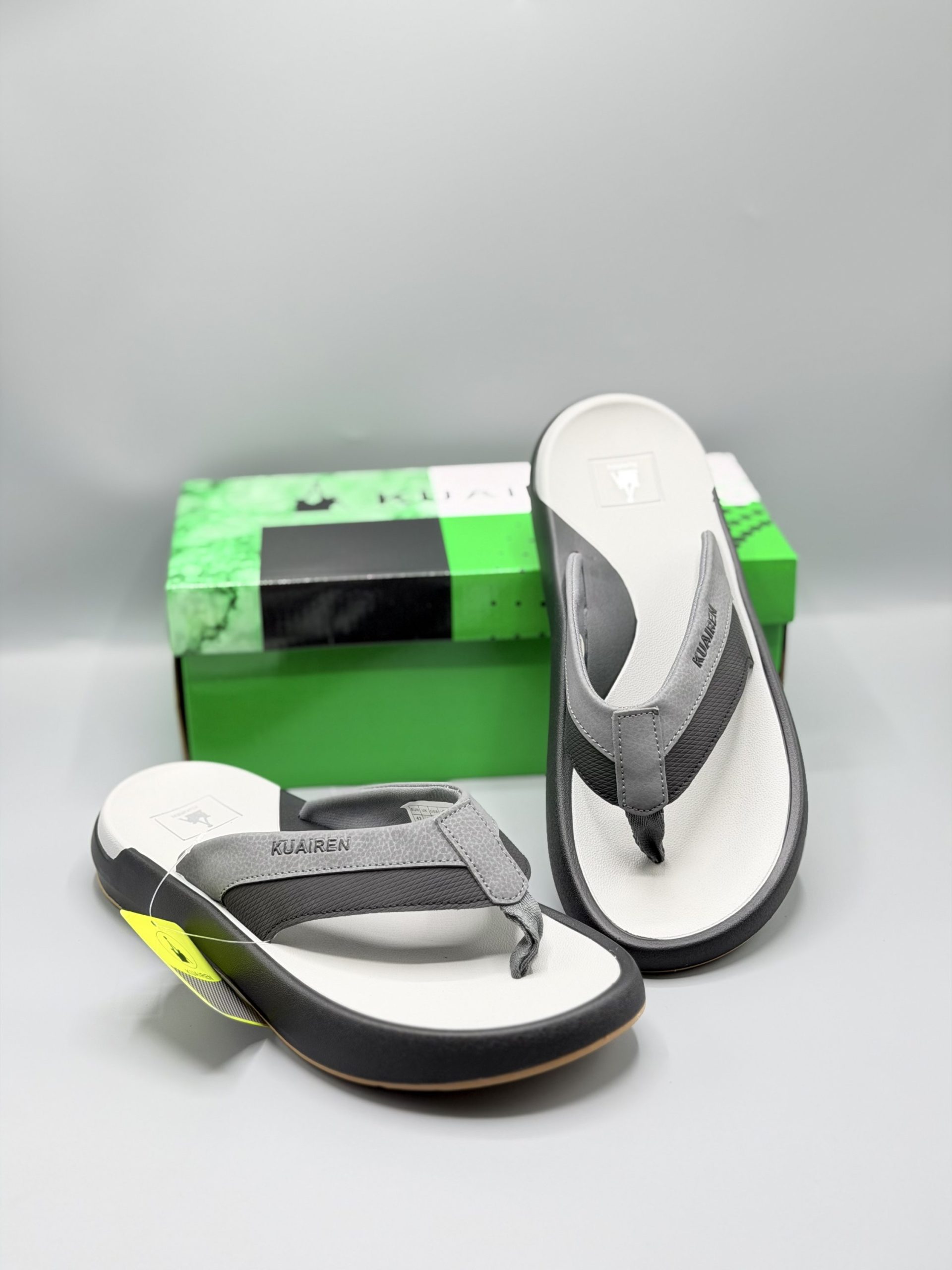 2026/10/1000776925-1.jpg Kuairen Premium Comfort Slides β Soft Sole All Grey - Image 1