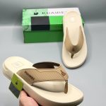 Kuairen Beige Tan Classic Slides – Soft